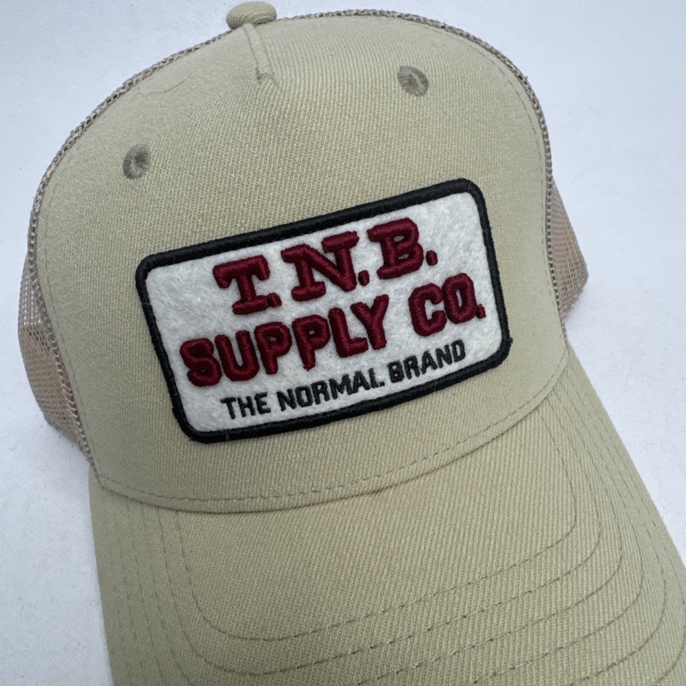 The Normal Brand T.N.B Supply Co. Hat Cap Mesh SnapBack Adjustable Tan New 🔥